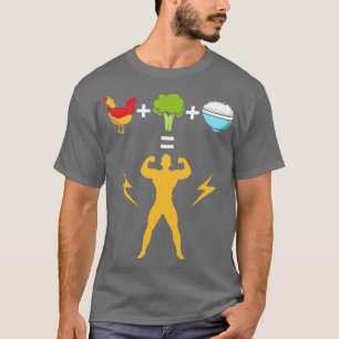 Chicken Broccoli and Rice bodybuilder T-Shirt