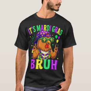 Chicken Bruh Mardi Gras Boys Girls Kids Carnival P T-Shirt