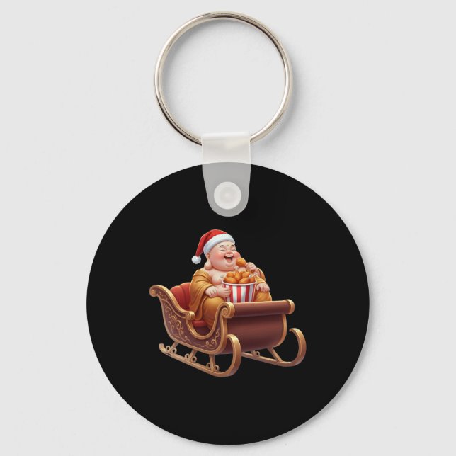 Chicken Buddah  Key Ring (Front)