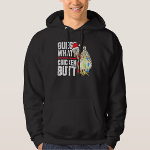 Chicken Butt Snow-Flake Pattern Christmas Hoodie