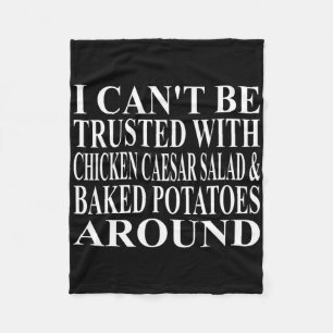 Chicken Caesar Salad Apparel Amazing Funny Potato  Fleece Blanket