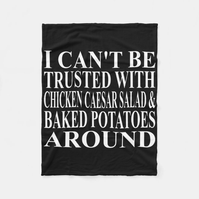 Chicken Caesar Salad Apparel Amazing Funny Potato  Fleece Blanket (Front)