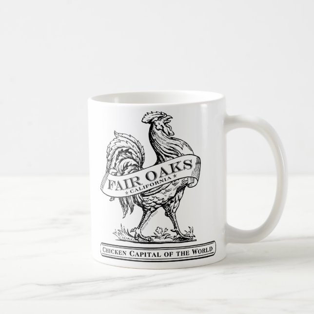 Chicken Capital mug white/black (Right)