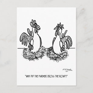 Chicken Cartoon 2648 Postcard