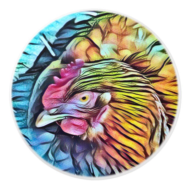 CHICKEN   CERAMIC KNOB (Front)