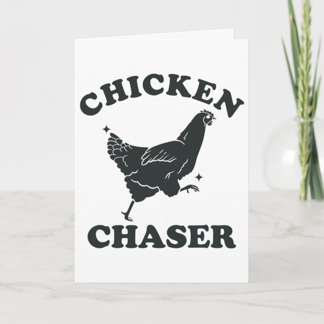 Chicken Chaser Funny Toddler Professional Chicken  Card (Front)