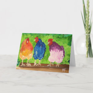 chicken chat greeting card