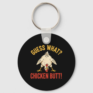 Chicken, Cheeky Farm Laughs Guess What Chicken But Key Ring