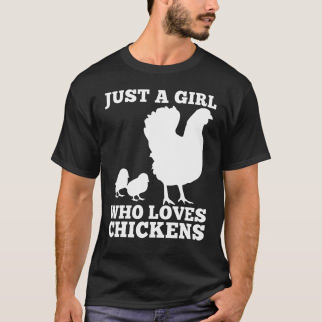 Chicken Chick Farmer T-Shirt (Front)