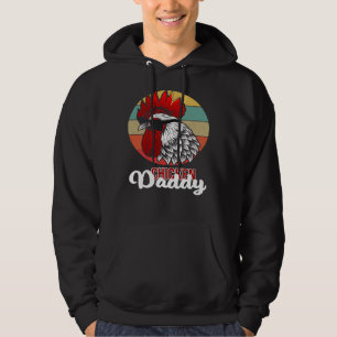Chicken Chick Mens Vintage Chicken Daddy Retro Far Hoodie