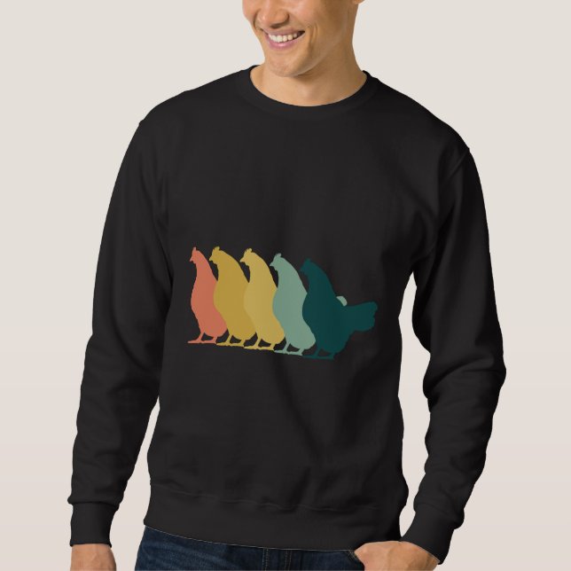 Chicken Chicken Retro   Sweatshirt (Front)