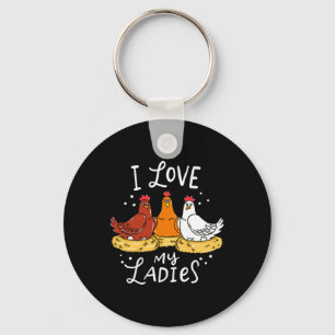 Chicken Chicks Eggs Farmer Funny Gift  Key Ring