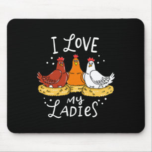 Chicken Chicks Eggs Farmer Funny Gift Mouse Pad