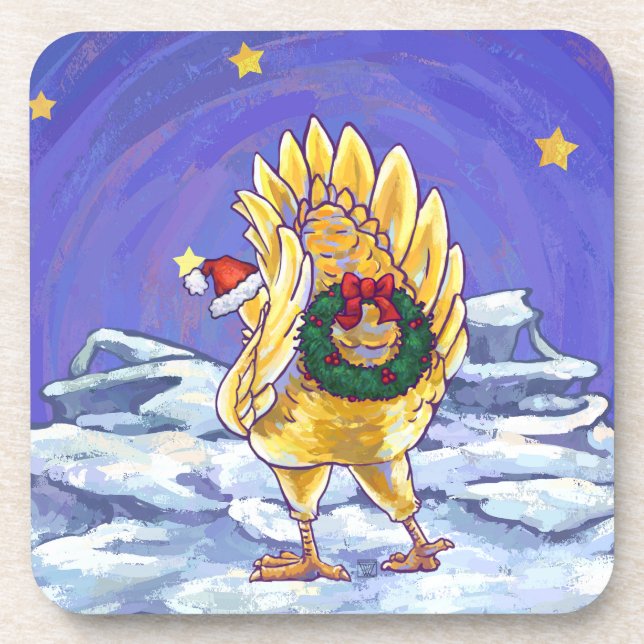 Chicken Christmas Coaster (Front)