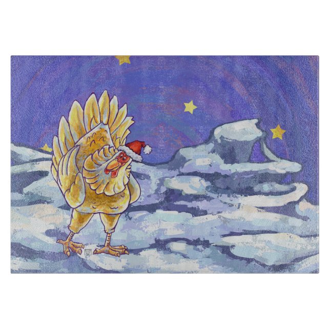 Chicken Christmas Cutting Board (Front)