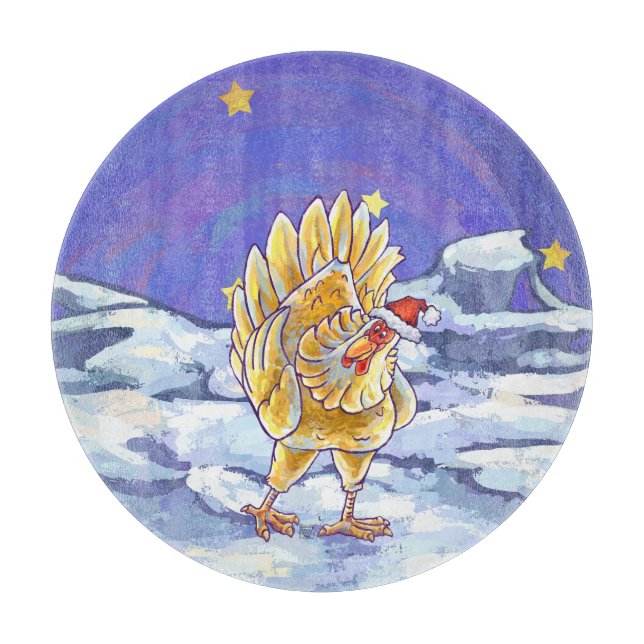 Chicken Christmas Cutting Board (Front)