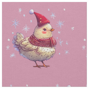 Chicken Christmas Fabric