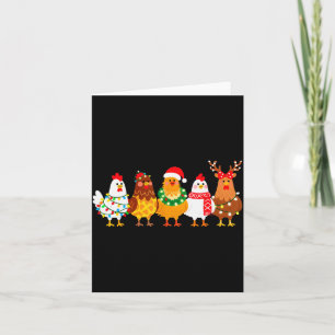 Chicken Christmas Lights Farm-girl Animal Lover Ro Card