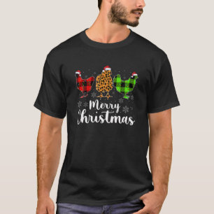 Chicken Christmas Lights Funny Chicken Lover Xmas  T-Shirt