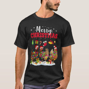 Chicken Christmas Lights Merry Xmas Family Matchin T-Shirt