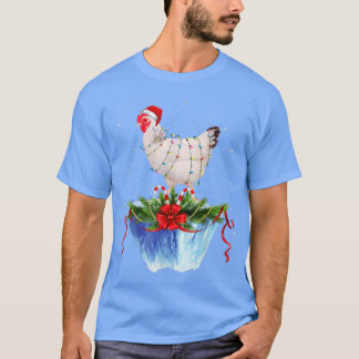 Chicken Christmas Lights Xmas Funny  T-Shirt