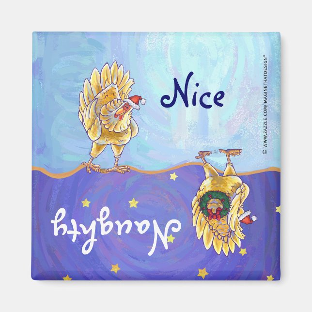 Chicken Christmas Magnet (Front)