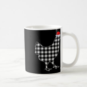 Chicken Christmas Shirt Black And White Buffalo Pl Coffee Mug