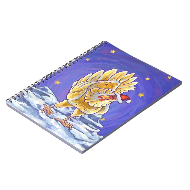 Chicken Christmas Spiral Notebook (Left Side)