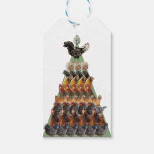 Chicken Christmas Tree Gift Tag