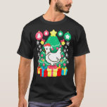 Chicken Christmas Tree Light Decorations Santa Hat T-Shirt<br><div class="desc">Chicken Christmas Tree Light Decorations Santa Hat Cute</div>
