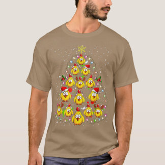 Chicken Christmas Tree Lights Funny Chicken Xmas  T-Shirt