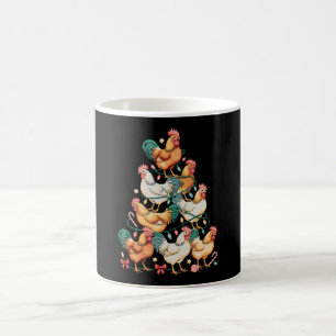 Chicken Christmas Tree Lights Xmas Holiday Season Coffee Mug
