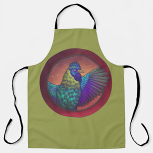 Chicken circle design apron