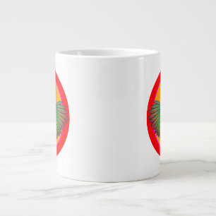 Chicken circle design large coffee mug