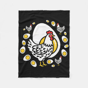 Chicken, Cluck Royalty Proud Hen, Giant Egg And Eg Fleece Blanket