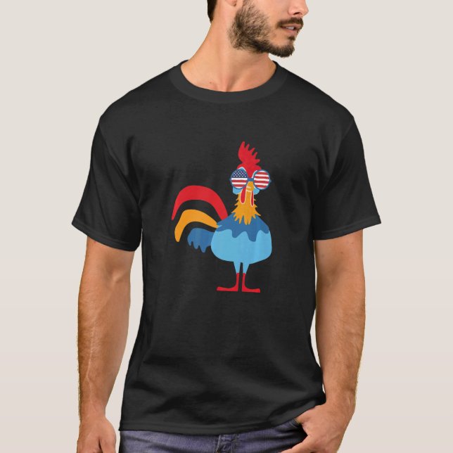Chicken Colourful Design T-Shirt (Front)