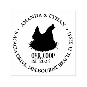 Chicken Coop Farmer Theme Self-inking Stamp