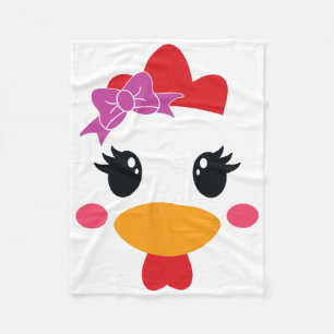 Chicken Costume Halloween Chicken Face Rooster Fun Fleece Blanket
