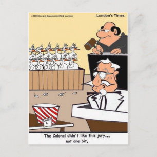 Chicken Courtroom Drama Funny Gifts & Tees Postcard
