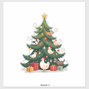 Chicken Cow Goat Horse Farm Animal Farmer Christma