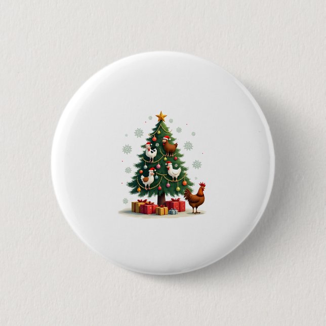 Chicken Cow Goat Horse Farm Animal Farmer Christma 6 Cm Round Badge (Front)