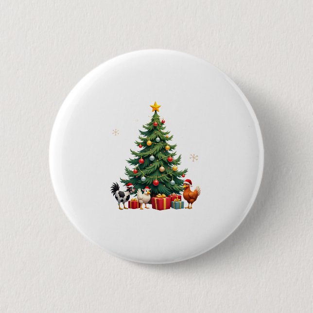 Chicken Cow Goat Horse Farm Animal Farmer Christma 6 Cm Round Badge (Front)