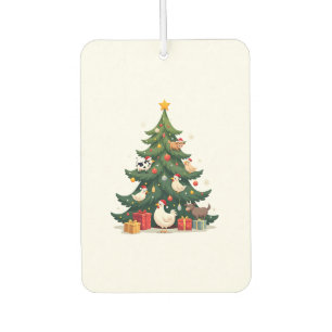 Chicken Cow Goat Horse Farm Animal Farmer Christma Car Air Freshener