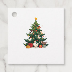 Chicken Cow Goat Horse Farm Animal Farmer Christma Favour Tags
