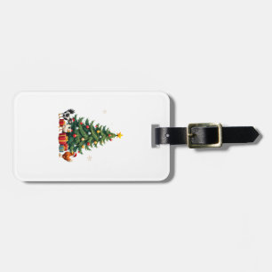 Chicken Cow Goat Horse Farm Animal Farmer Christma Luggage Tag
