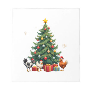Chicken Cow Goat Horse Farm Animal Farmer Christma Notepad