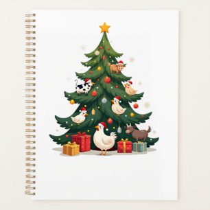 Chicken Cow Goat Horse Farm Animal Farmer Christma Planner