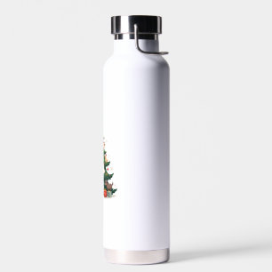 Chicken Cow Goat Horse Farm Animal Farmer Christma Water Bottle