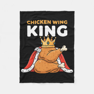 Chicken Crowned Chicken Wing King Fleece Blanket