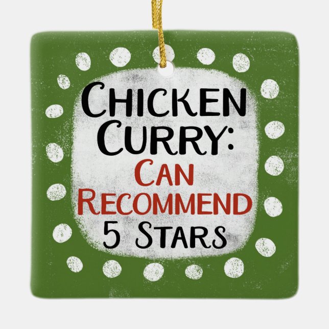 Chicken Curry Review 5 Stars Ornament (Front)